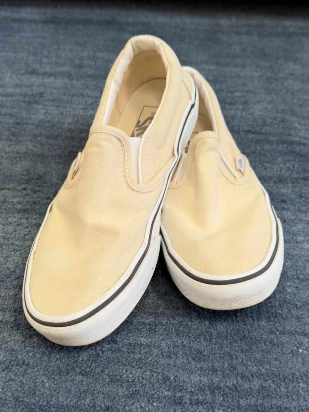 VANS Cream Slip-On Sneakers